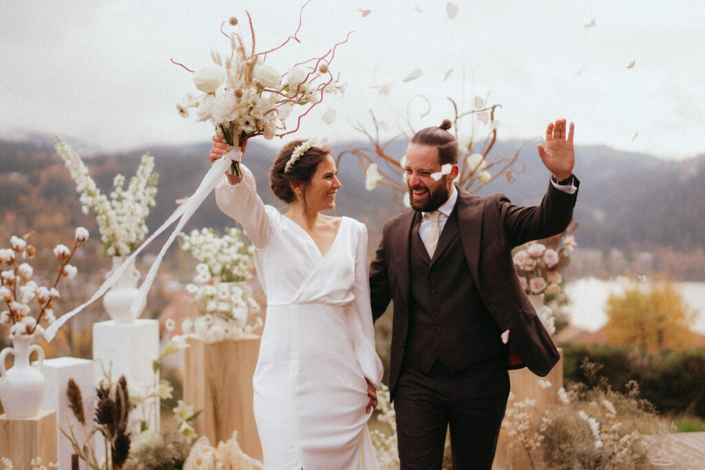 photo d'un couple lors d'un mariage en haute savoie